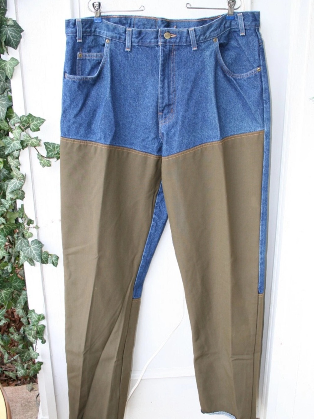 LL Bean Brush Guard Denim Blue Jeans Men's 40x33 Hunting / Outdoors